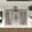 Lavabo de salle de bain encastré en nickel brossé 21 po x 17 po - Facile à nettoyer, vasque rectangulaire en acier inoxydable de 21 po x 17 po, installation au-dessus du comptoir