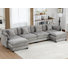 Schmucker U Shaped Modular Sectional Sofa, Oversized Cloud Couch With Ottoman