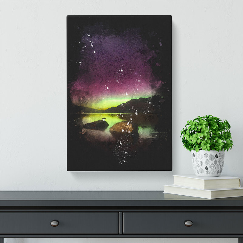 Aurora Australis Southern Lights - Wrapped Canvas Graphic Art Print, 76cm H x 50cm W x 3cm D, Wrapped Canvas
