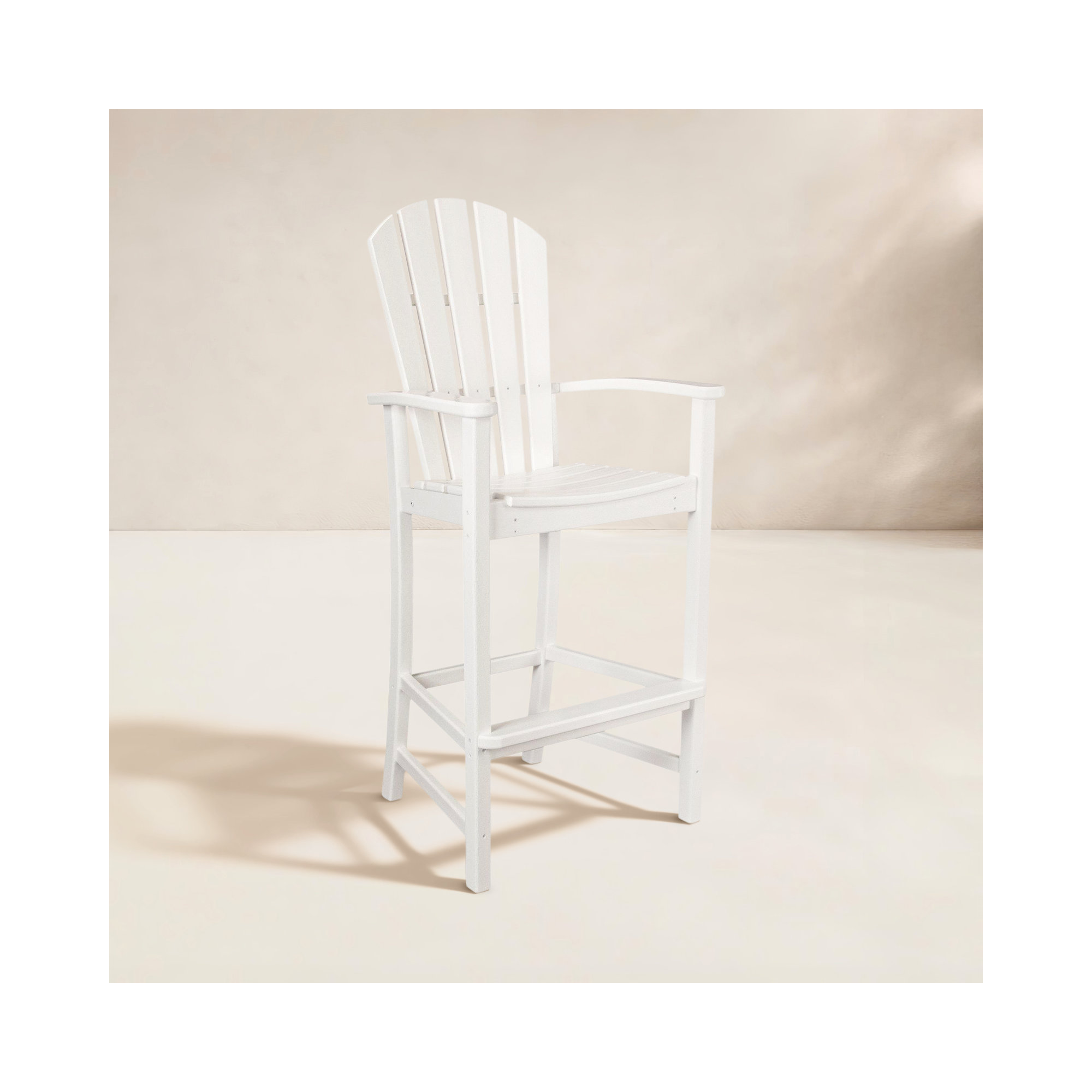 POLYWOOD Palm Coast Bar Chair, White