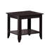 Table basse et table de bout Cappuccino 3, fabrication en bois d'ingénierie, pieds inclinés, tablette inférieure pour l'organisation, 30 po de long en bois franc occasionnel, finition lisse, décor, largeur 47,5 po