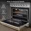 Cuisinière à gaz 36 pouces avec 6 brûleurs, modes de cuisson par convection, rôtissage, grillage et déshydratation, commandes de qualité professionnelle, ensemble de conversion au propane liquide, comprend 2 grilles de four, support anti-basculement et plaque de cuisson avec ramasse-gouttes