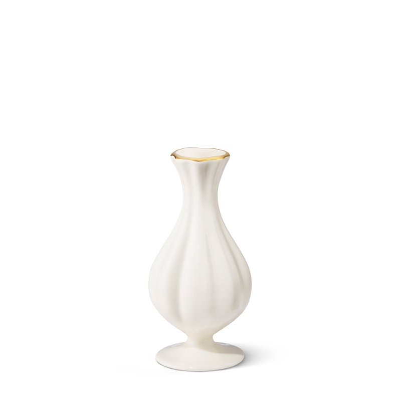 Pauline Medium Bud Vase, Cream, 5.3" H x 2.6" W x 2.6" D