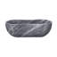 Lavabo vasque de salle de bain en marbre gris, profondeur de 23,6 pouces, hauteur de 7,1 pouces, forme ondulée distinctive, facile à nettoyer et à entretenir, s'adapte à différentes configurations naturelles 14,2 de large, finition semi-polie, pré-percé pour