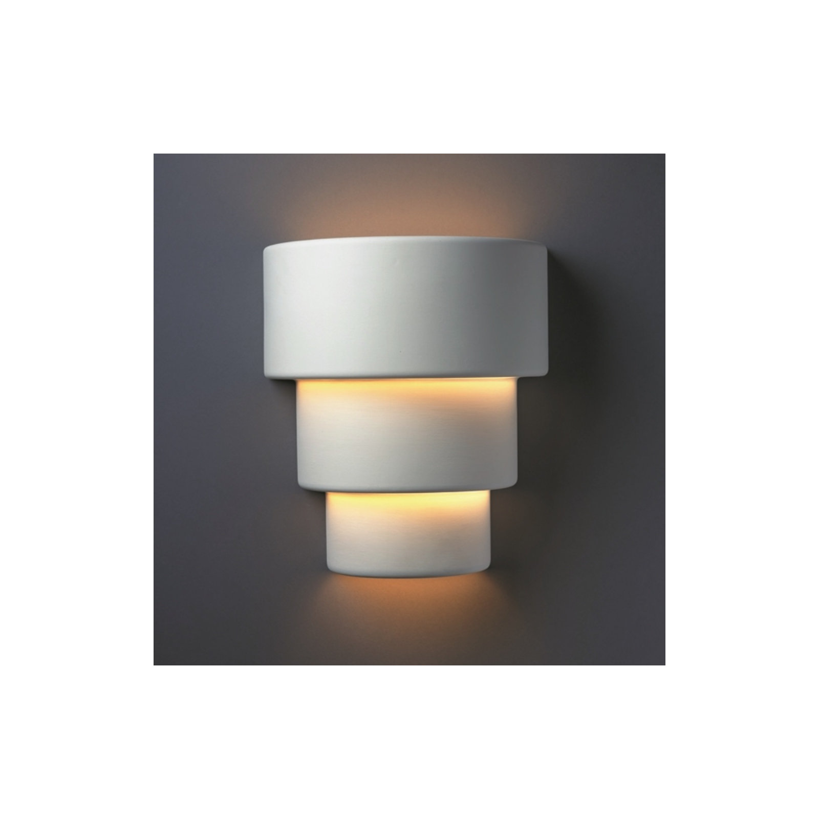 Alvera Ceramic Dimmable Flush Mounted Sconce, Bisque, Incandescent (Not Included), 10.25" H x 10.75" W x 6.25" D