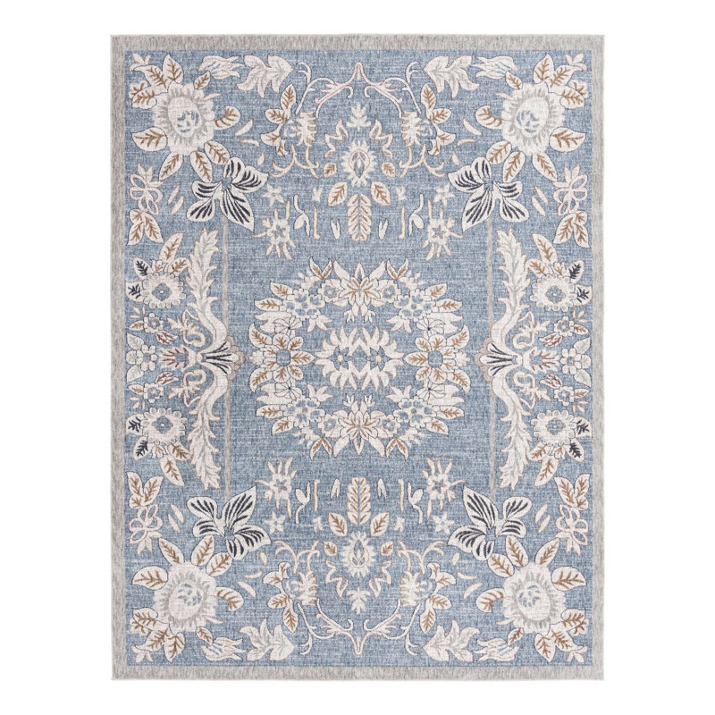 Erica Floral Indoor Rug, Rectangle 7'10" x 10'