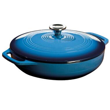 Crock Pot 112004.02 Artisan 5 Quart Preseasoned Enameled Cast Iron Round Braiser  Pan with Self-Basting Lid 