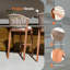 Tabourets de bar modernes en aluminium 22 po avec coussins rembourrés, base en aluminium et dossier incurvé ergonomique Armentha-680614367