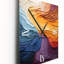 Abstraction lyrique jaune orange coucher de soleil II - Abstrait très grandes horloges murales-99631691