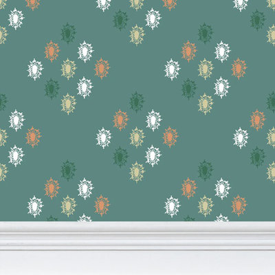 British Brooch Large Repeat Luxury Wallpaper