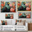 Green Green Vibrant Floral Portrait - aigle, art mural-1121308242-1121308251