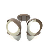 Brooklyn 4 - Light Double Shade Semi Flush Mount