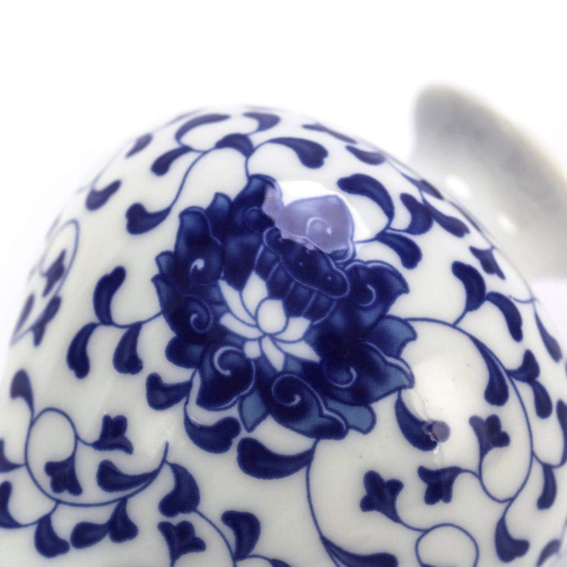 Ensemble de 3 vases bleus et blancs en céramique