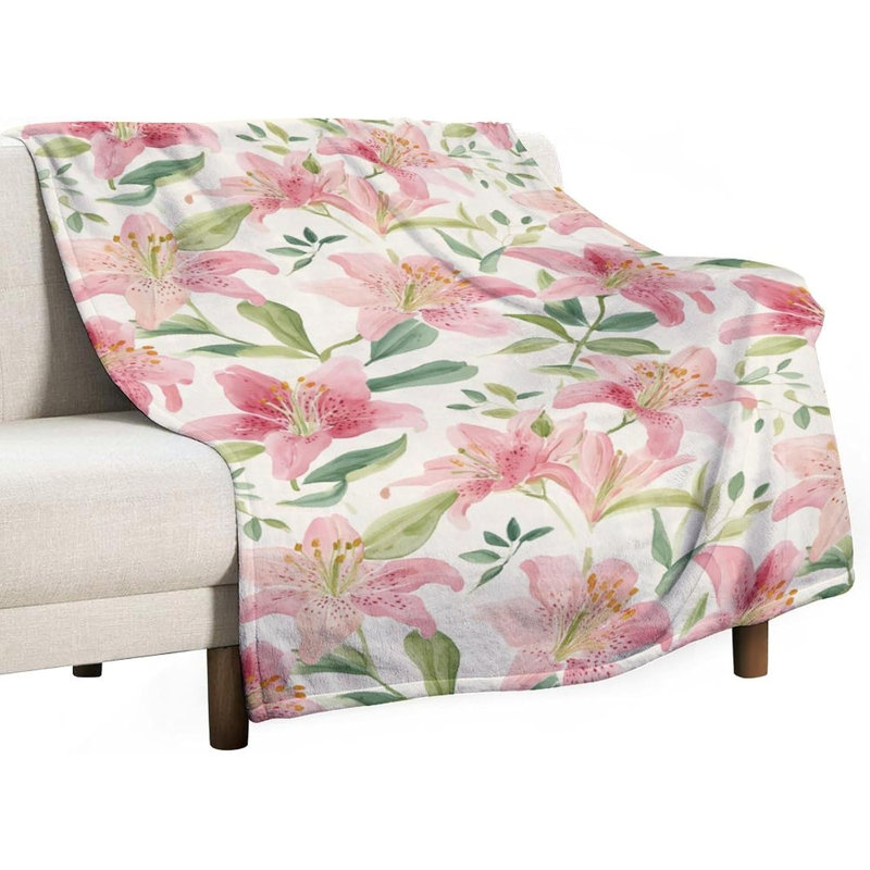 Jeté Rainbow Floral Cozy Plush 50 po x 60 po, 60" L x 50" W