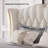 Upholstered Bed Frame With Tufted Wingback Headboard-107788506