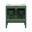 Meuble-lavabo vert 30 po avec lavabo simple, meuble-lavabo sous le comptoir, armoire de rangement pour la salle de bain avec 2 portes et un tiroir, fermeture en douceur, rangement multifonctionnel