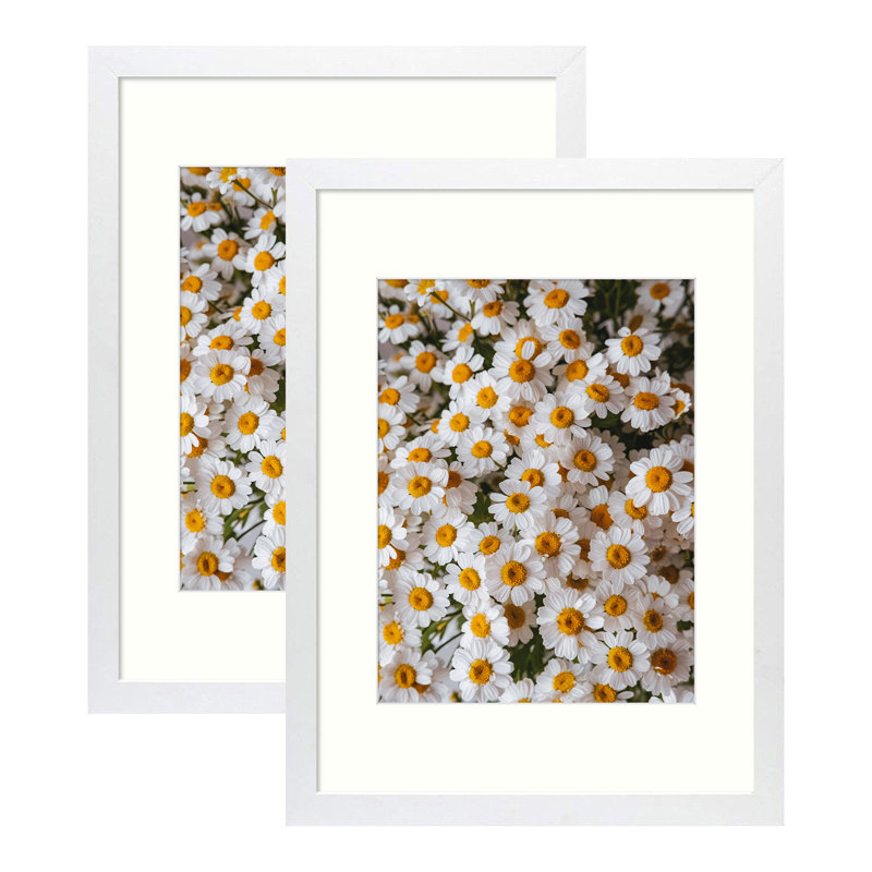 Cadre photo Dreketi, 12 po x 16 po emmêlé à 8,5 po x 11 po, Blanc