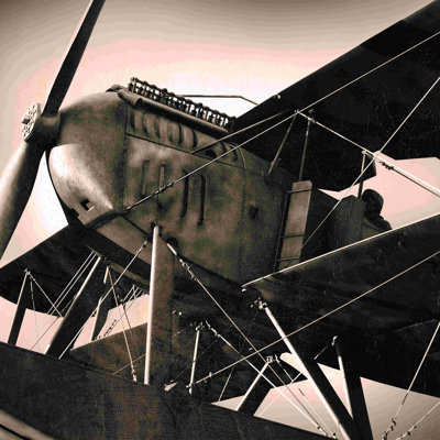 «Old Time Plane», reproduction sur toile tendue