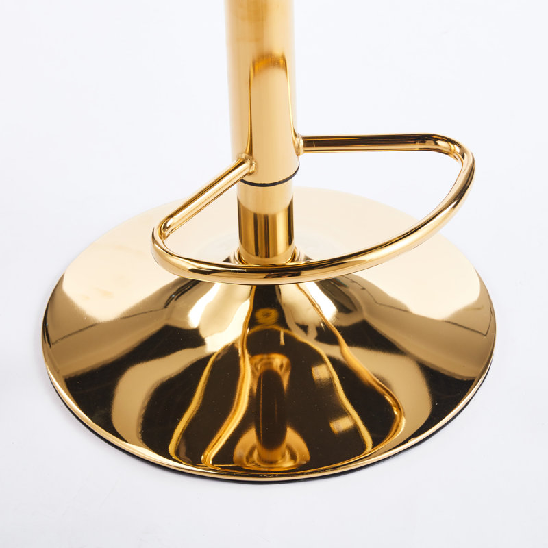 Tabourets de bar modernes et dorés modernes (de 2) pour chambre à coucher et café