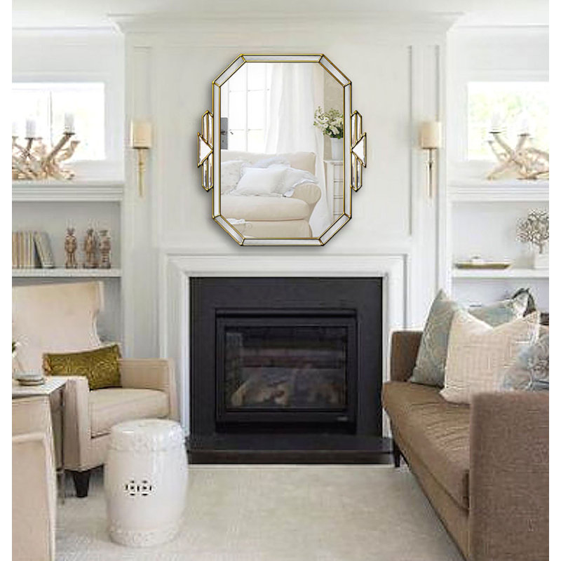 Jaquelin Flat Wall Mirror, Gold