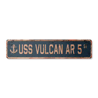 Vulcan Ar 5 Street Sign Aluminum 4" X 18"