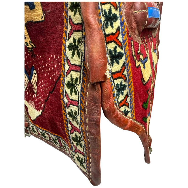 Antique Persian shiraz Mafrash Cargo Bag 1'4''' x 4'