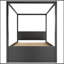 Grand lit plateforme avec auvent pour lit gigogne simple et 3 tiroirs de rangement-1126698473