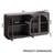 4-door Sideboard Cabinet, Black With 2 Shelves, Arched Glass Door Fronts-164130984
