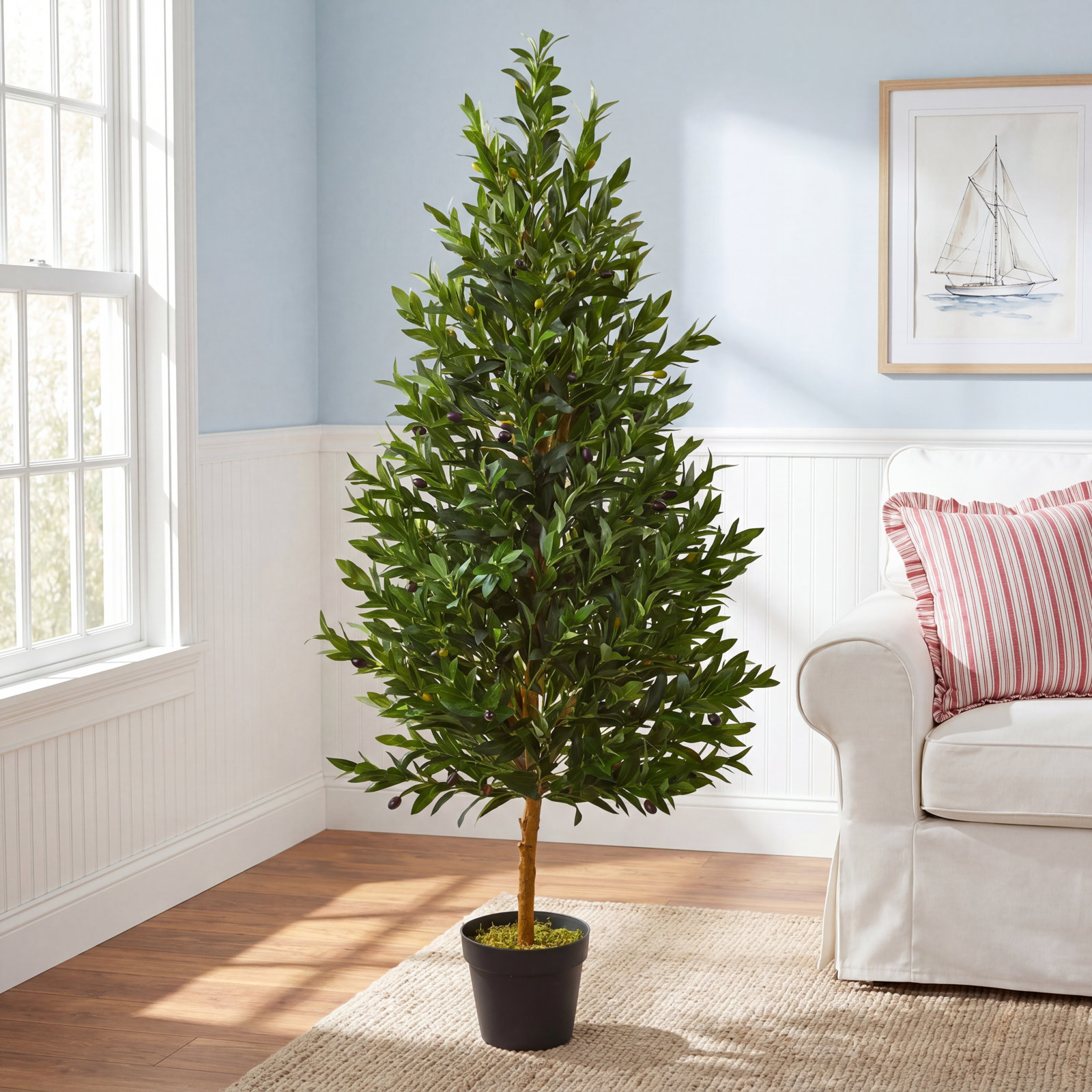 Carla 54" Olive Topiary in Pot