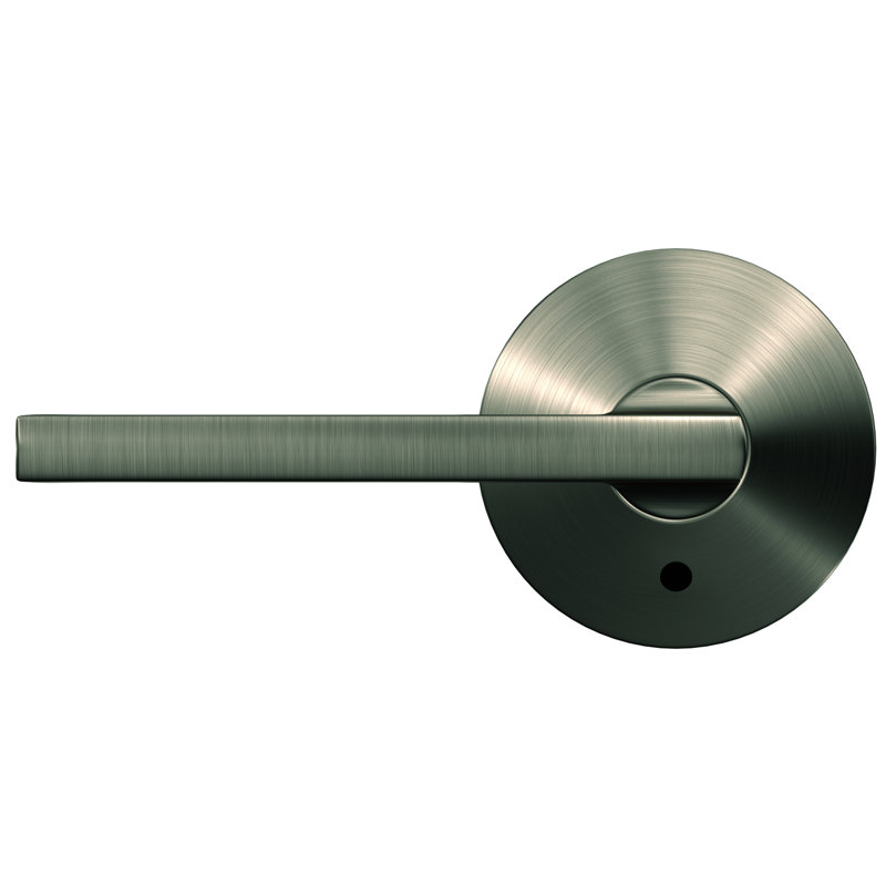 Latitude Custom Hall-Closet and Bed-Bath Door Lever with Kinsler Trim, Satin Nickel