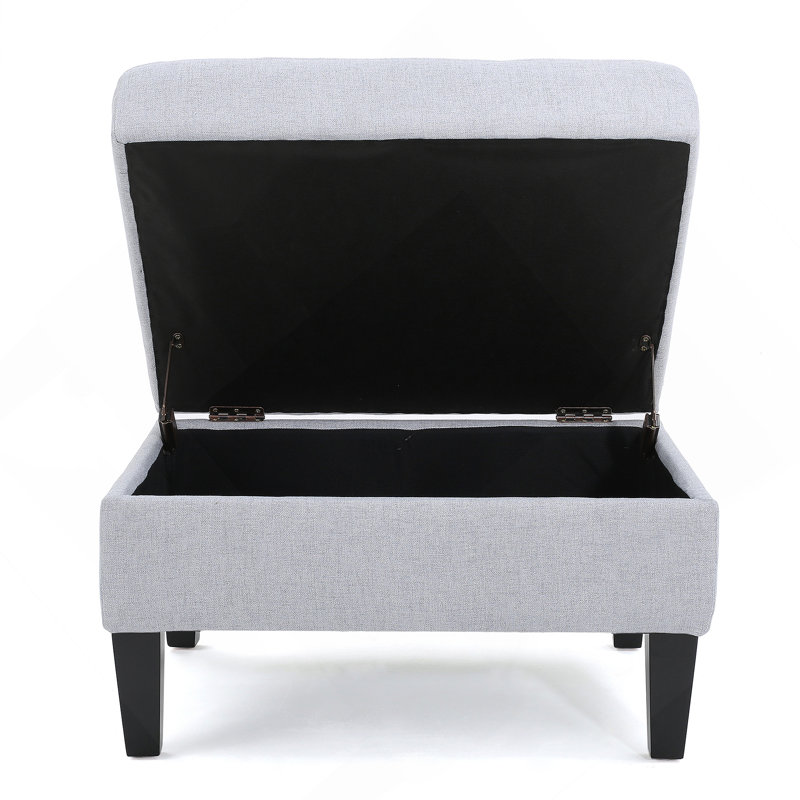Repose-pieds rectangulaire capitonné en tissu