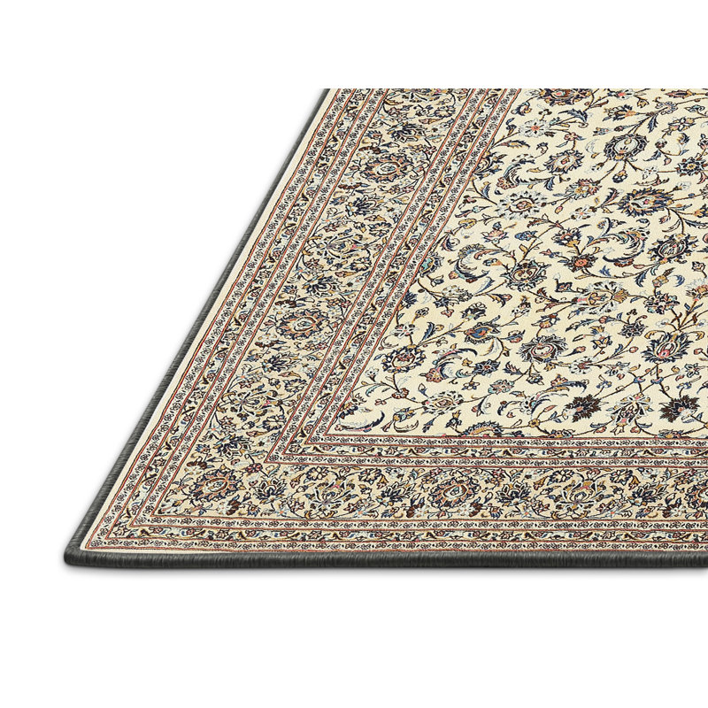 Tapis beige/gris traditionnel Broomhedge, Rectangle 4 pi x 6 pi