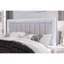 Grand lit blanc avec tête de lit et panneau lumineux, tête de lit rembourrée, structure en bois d'hévéa, mobilier de chambre à coucher moderne, bois massif +, 86 po de profondeur, 79 po de largeur, 60 po de hauteur, 117,93 lb, sommier tapissier