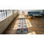 Gray Antique American Floral Folk Art Design Hooked Long Hallway Runner Rug