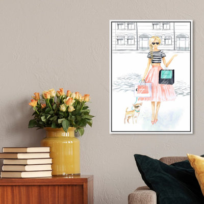 «Fashion and Glam Glam Girl De Paseo Outfits», peinture sur toile