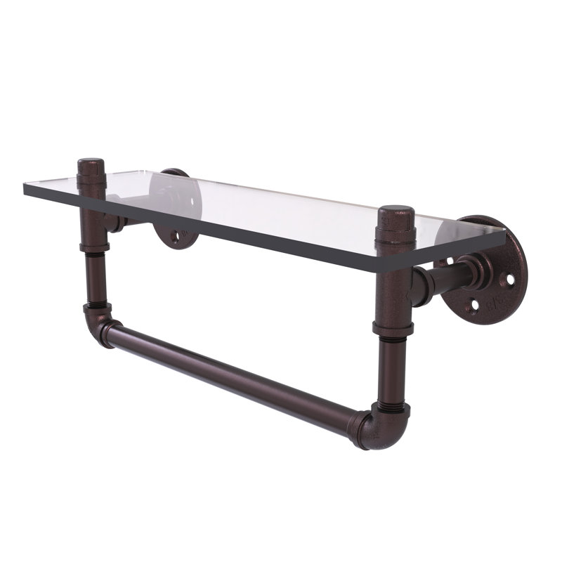 Tablette de support Bayer, Bronze antique, H 6,5 po x l 16 po x P 5,6 po