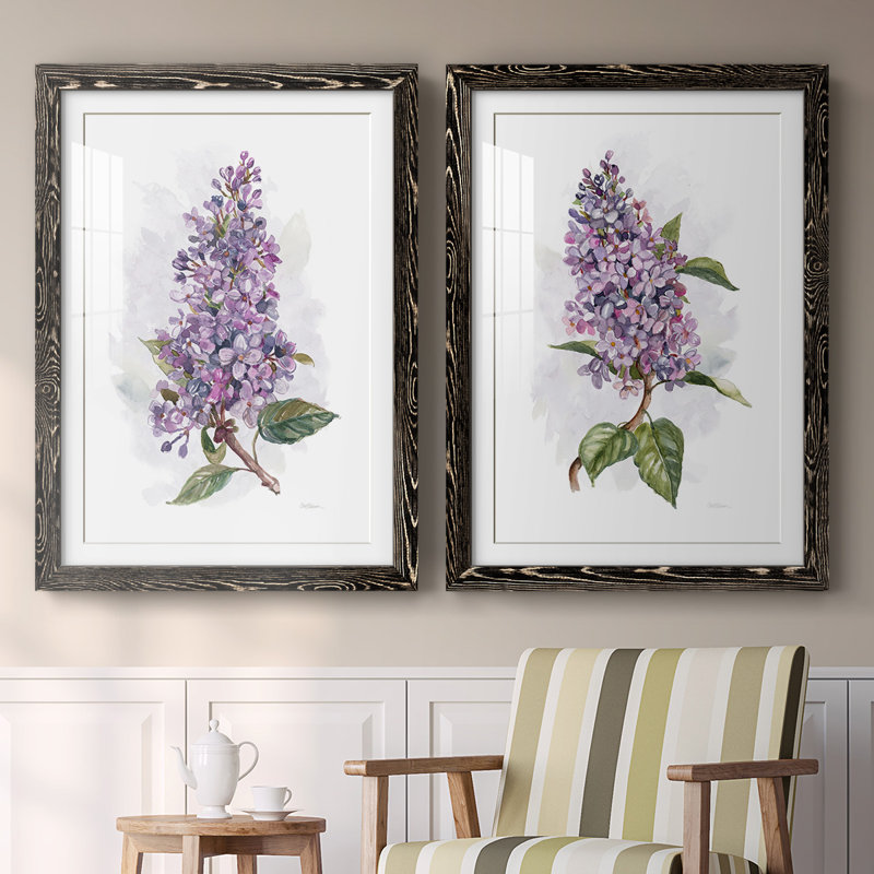 Impression encadrée Awash In Lilac I-Premium - prêt à être accroché, H 27,5 po x l 75 po x P 1,5 po, Noir
