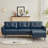 88” W Faux Leather L-Shape Sofa Chaise-556264105