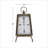 Analog Metal Mechanical Tabletop Clock in Brass/White