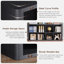 Bibliothèque moderne de 66 cm de hauteur avec 8 cubes, noire-1857761376-1857761382