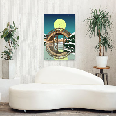 Contemporary Art Abstract Minimalist Peaceful Landscape Nature Wall Art 1 Piece Wrapped Canvas Wall Art