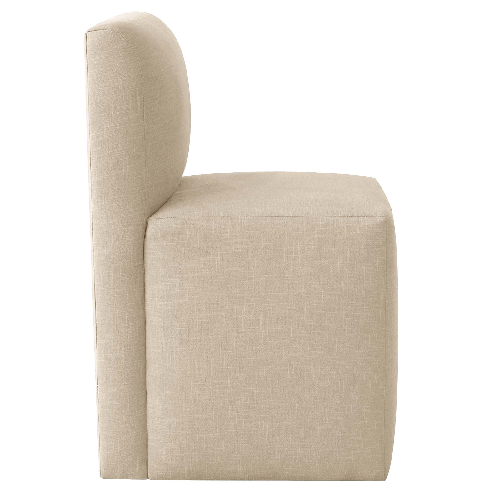 Mendy Upholstered Parsons Chair, Classic Linen Linen