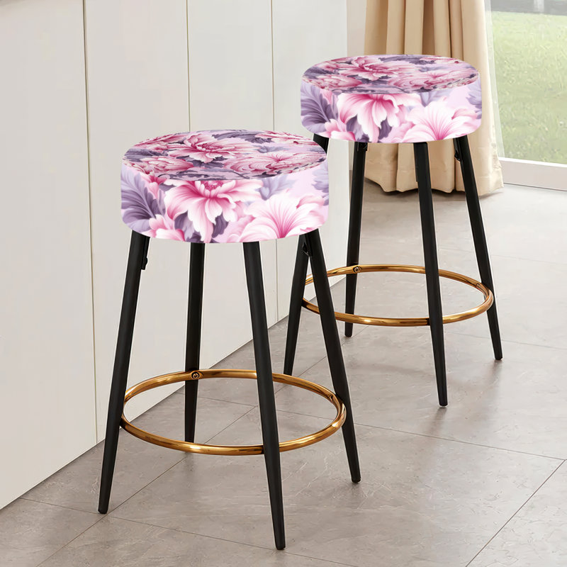 Ensemble de 2 tabourets de bar floraux Harmony