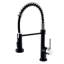 Robinet de cuisine contemporain noir et nickel