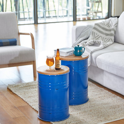 Nicky Solid Wood Top Nesting Tables
