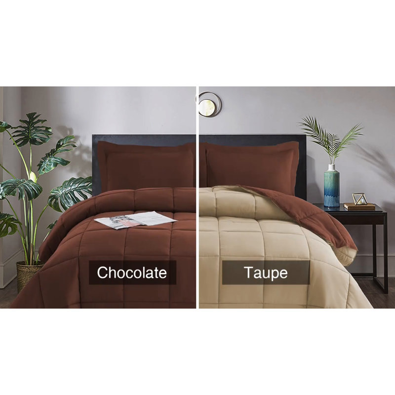 Twin Pink Reversible Microfiber Duvet Comforter Set