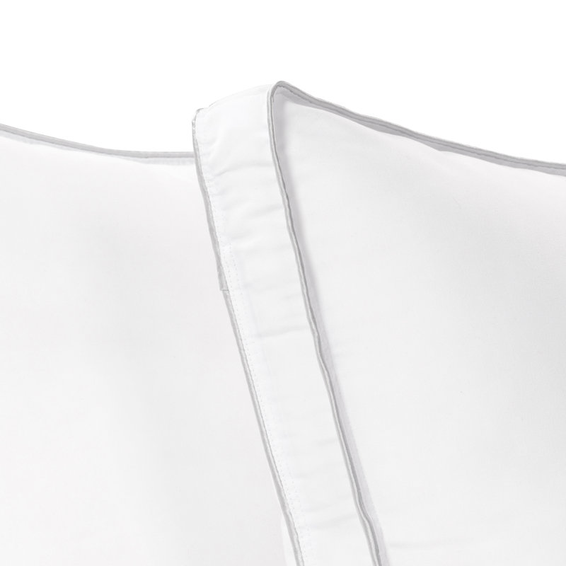 Polyester Hypoallergenic Gusset Medium Support Pillow, King