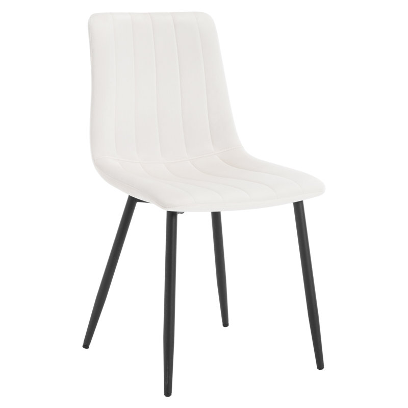 Aghaboy 44 cm H Velvet Side Chair, Beige, 4
