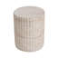 Table d'appoint en béton léger avec finition, dimensions de 15,51 pouces, idéale pour les sièges d'appoint, look élégant pour l'extérieur, 19,05 pouces de hauteur, tons neutres