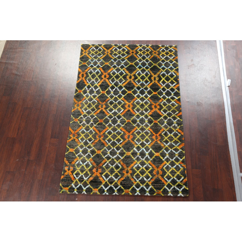 Tapis marocain treillis noué à la main 5 x 8